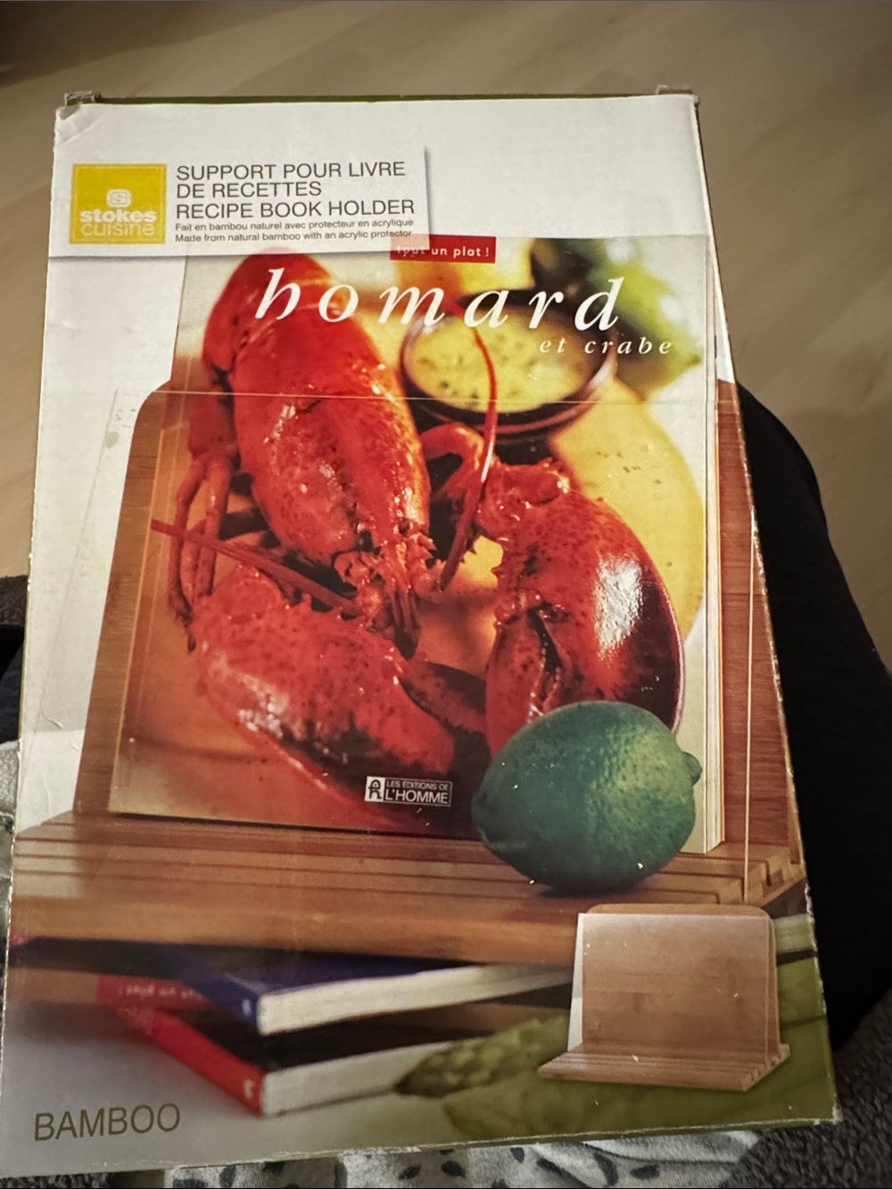 Stokes Bamboo Cookbook Stand & Splash Guard – Brand New Wrapped